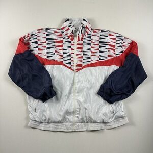Vintage 90s‎ Wilson Color Block Bright Windbreaker Jacket Mens Large Full Zip